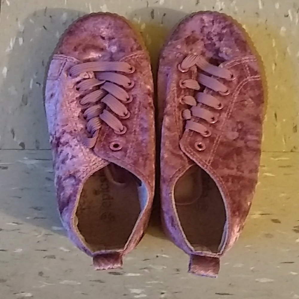 Pink Suede Platform Sneakers
